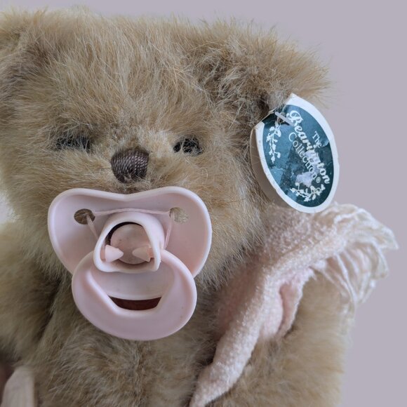 Bearington Collection Jointed Baby Bear – 8" with Pacifier & Blanket (Tag) - Picture 3 of 3